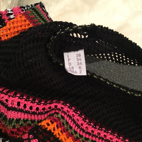 ALBERTA FERRETTI MULIT COLOR KNIT SWEATER SIZE 38 - Picture 3 of 4